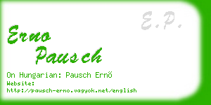 erno pausch business card